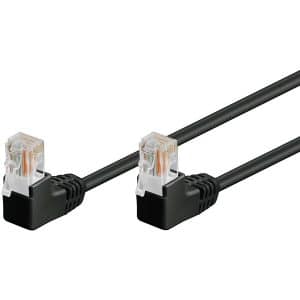CAT 5e patchcable 2x 90°angled U/UTP black