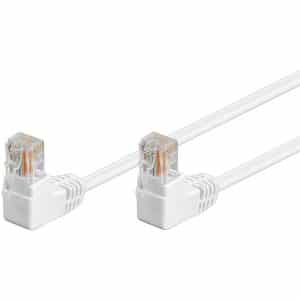 CAT 5e patchcable 2x 90°angled U/UTP white