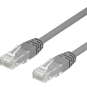 CAT-6 - Ethernet/Netværkskabel Rundt - RJ45 stik - 10 Gbps - 1,0 Meter - Grå - Livstidsgaranti
