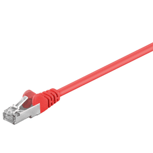 Cat 5e F/UTP Netværkskabel - Rød - 1 m