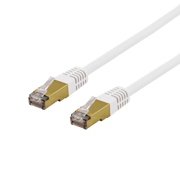 Cat 6a S/FTP LSZH Netværkskabel - Hvid - 10 m - Livstidsgaranti