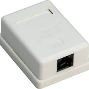 Cat6 UTP Dataudtag RJ45 1-stik - Hvid