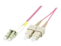 MicroConnect - Netværkskabel - LC/UPC multi-mode (han) til SC/UPC multi-mode (han) - 15 m. - 2 mm - fiberoptik - duplex - 50 / 125 my - OM4 - halogen