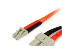 StarTech.com 2m Fiber Optic Cable - Multimode Duplex 62.5/125 - LSZH - LC/SC - OM1 - LC to SC Fiber Patch Cable (FIBLCSC2) - Netværkskabel - LC multi