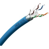 Cat 6A U/UTP netværkskabel halogenfri, Actassi CL-MNC, blå yderkappe, 500 meter (på kabeltromle) - Lauritz Knudsen