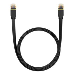 Baseus Cat 7 UTP Ethernet RJ45 Cable Flat 2 m black - Sort - 2 meter