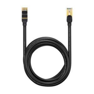 Baseus Ethernet RJ45 10Gbps 5m network cable (black) - Sort - 5 meter