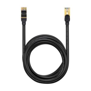 Baseus Ethernet RJ45 10Gbps 8m network cable (black) - Sort - 8 meter
