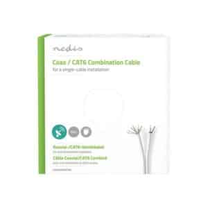 Nedis Coax / CAT6 Combination Cable - bulk aerial/network cable - 50 m