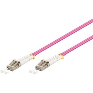 Pro Fiber Optical LC - LC OM4 - 0.5m - Rød - 0.5 meter