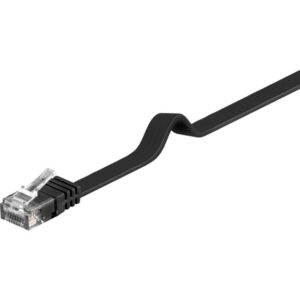 Pro LAN CAT 6 Flat U/UTP - Sort - 1 meter