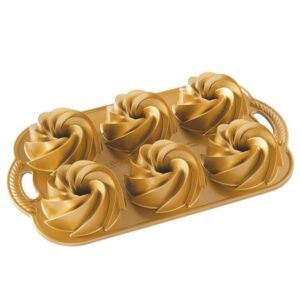 Nordic Ware Bradepande Heritage Bundtlette Pan Guld