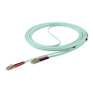 StarTech.com 5m Aqua OM4 Duplex Multimode Fiber Optic Cable- 50/125 - LC/LC - network cable - 5 m - aqua - Blå - 5 meter
