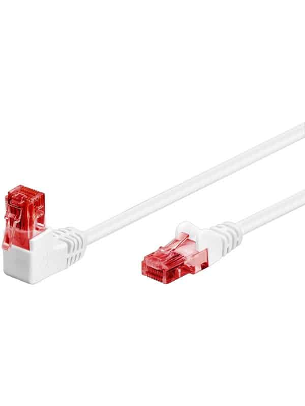 Pro LAN CAT 6 U/UTP - 90° - Hvid - 0.5 meter