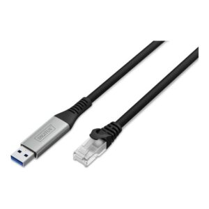 DIGITUS network cable - 3 m - black - Sort