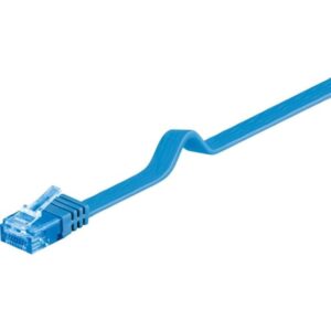 Pro LAN CAT 6A U/UTP flat - Blå - 0.5m