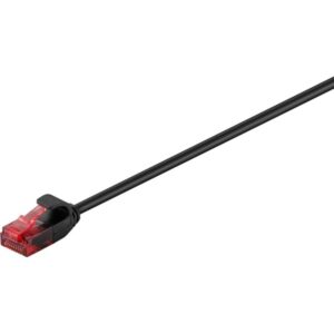 Pro LAN CAT 6 slim U/UTP - Sort - 1m
